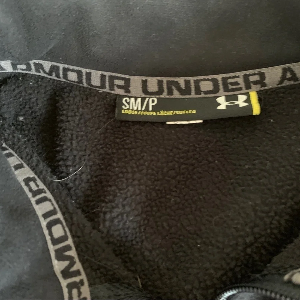 Under Armour Fleece 1/4 Zip Pullover Black Men’s Size Small